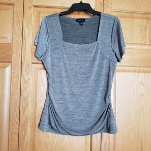 AB Studio Women's Gray Short Sleeve Top